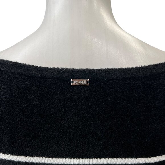 St. John Black White Striped Pullover Jumper Sweater size XL - Picture 6 of 10